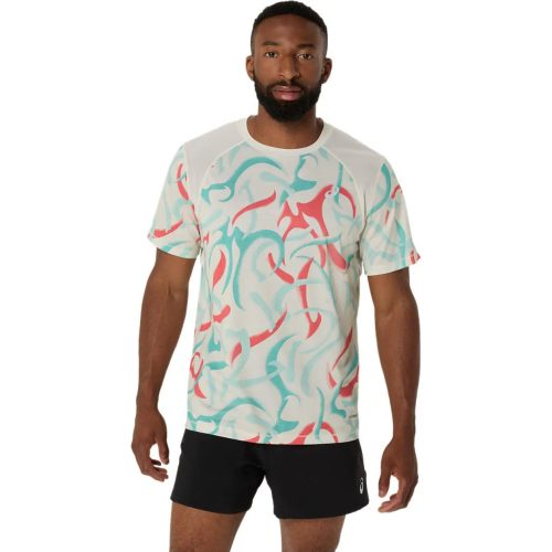 Asics Road All Over Print SS Top férfi rövid ujjú futópóló M