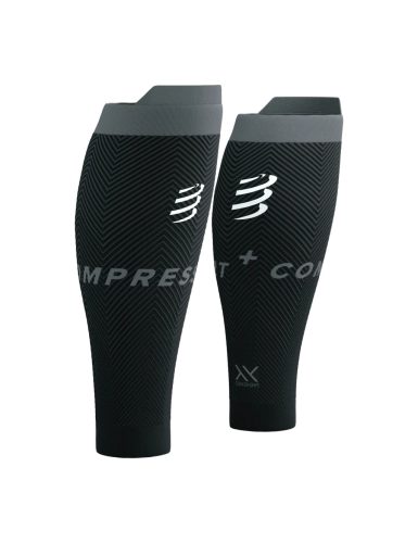 Compressport R2 Oxygen kompressziós szár Black/Steel Grey